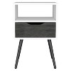 NicBex Nightstand with 1 Drawer,15.75 inch Bedside Table with Open Shelf and  Wood Legs,Modern Side Table for Bedroom,Living Room - 2 of 4