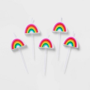 5ct Rainbow Shaped Candles - Spritz™ - 1 of 4