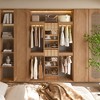 APRILSOUL Short Tower Unit Wall Mount 3-Shelf Wood Closet System - 3 of 4