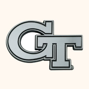 NCAA Georgia Tech Yellow Jackets 3D Chrome Metal Emblem - 1 of 3