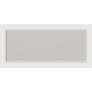 Amanti Art Cork Board Wood Framed Blanco White Bulletin Board, Organization Board, Pin Board - 1 of 4