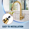 WOWOW 1/2 in. Kitchen Faucets Head with 3-Spray Modes with 9 Adapters for Kitchen Sink Faucet in Brushed Nickel - 2 of 4