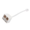 Unique Bargains RJ11 6P4C Telephone Splitter Plastic Telephone Adapter 1.1" x 0.83" x 0.83" White 1 Pc - 3 of 4