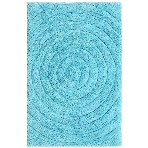 Knightsbridge Echo 220 GSF Non Skid Back Bath Rug 17" x 24" - Aqua - image 1 of 3