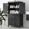 43.3"H Bathroom Storage Cabinet with 2 Doors, 2 Drawers and Adjustable Shelf 4S - ModernLuxe - image 2 of 4