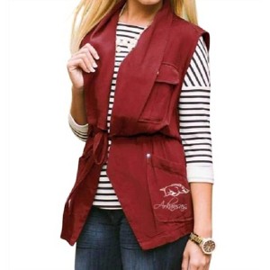 Women's University of Arkansas Logo Drawstring Vest - Gameday Couture - 1 of 1