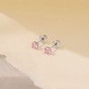 Girl's Round Solitaire Screw Back Sterling Silver Earrings - In Season Jewelry - 4 of 4