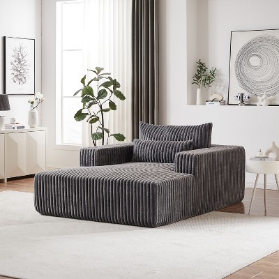 75-Inch Corduroy Upholstered Sofa Lounger - Ready to Use, Soft Modern Sleeper for Indoor Living & Bedroom