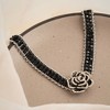 SOHI Women's Onyx Black Rosa Choker Necklace - 2 of 4