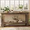 Tribesigns 63" Farmhouse Console Table, 2-Tier Solid Wood Console Table, Behind Couch Sofa Tables for Living Room, Hallway, Foyer - 4 of 4