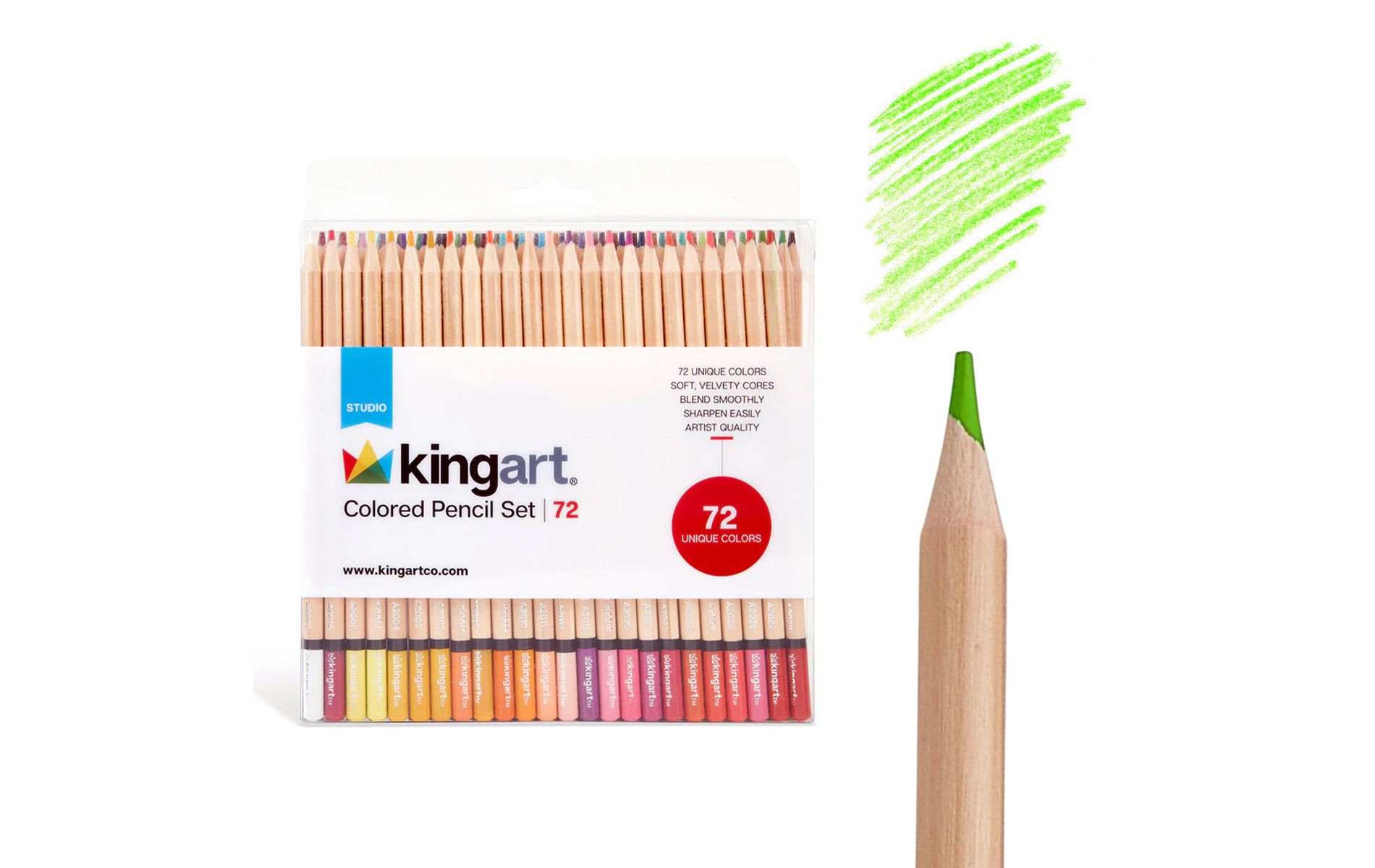 KINGART Colored Pencil Set, 72 Colors