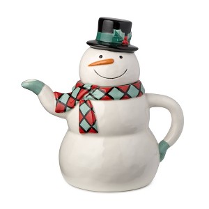 Certified International 26oz Christmas Whimsy Snowman 3D Teapot - 1 of 4