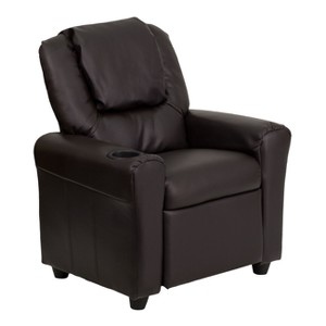 Riverstone Furniture Collection Kids Recliner Leather Brown