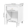 QingMoon Modern Nightstand, with Open Storage Shelf, Wood End Side Table Toddler Nightstand, for Bedroom Living Room - 3 of 4