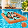 Sunrio Single/Double Inflatable Tanning Pool Lounger Float with Pillow and Drink Holders - 4 of 4