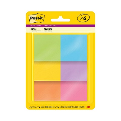 Post-it Super Sticky Large Lined Notes, 8 X 6 Inches, Energy Boost, Pack Of  4 : Target