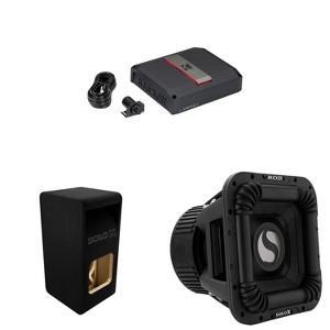 Kicker SOLOX 49L7X121 12" Subwoofer & Enclosure with 51LX16501 Mono Amp Bundle - 1 of 4