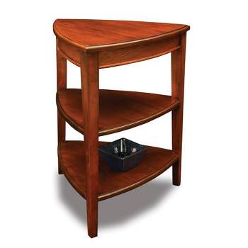 Shield Tier Corner Table - Glazed Auburn - Leick Home