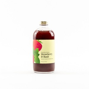 Wood Stove Kitchen Strawberry & Basil Cocktail and Mocktail Mixer, 16 fl oz - 1 of 3