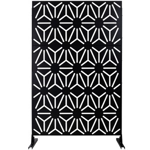 CAVINAS Matrix Metal Decorative Patio Screens, Outdoor & Indoor, Freestanding Decorative Privacy Screen for Deck Balcony Patio - 1 of 4