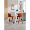 20.9" Velvet Counter Height Bar Stools Set of 2 with Solid Wood Legs and 360¡ã Swivel for Kitchen, Dining, or Bar - 2 of 4