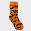 Men's Special Thanks Halloween Orange Bats Crew Socks - 6-12 - 3 of 3