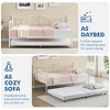 Twin Daybed with Trundle, Twin Daybed and Pull Out Trundle Set, Metal Sofa Bed Frame with Steel Slat Support - 3 of 4