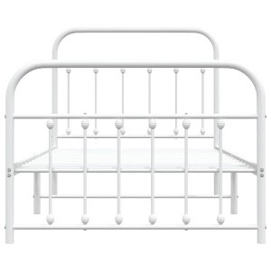 vidaXL Metal Bed Frame without Mattress with Footboard Black 39.4"x78.7" - 1 of 4