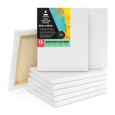 7 Elements (10 Pack) Stretched Canvas for Painting - 100% Cotton