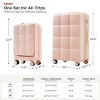 Hardshell Luggage Set,3-Piece Lightweight Suitcases (20"/24"/28") with Spinner Wheels,Cup Holder,20" Front Opening Carry-On with USB Port–Cuddlewood - 4 of 4