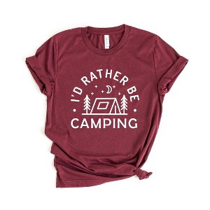 Simply Sage Market Women's I'd Rather Be Camping Tent Short Sleeve Graphic Tee - 1 of 4