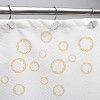Home Mart Goods 12 Piece Set Chrome White Heavy Duty Shower Curtain Hooks Rings Rustproof Metal - 2 of 4