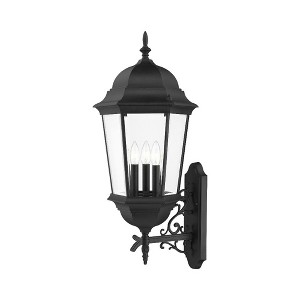 Livex Lighting Hamilton 3 - Light Wall Light in  Textured Black - 1 of 2