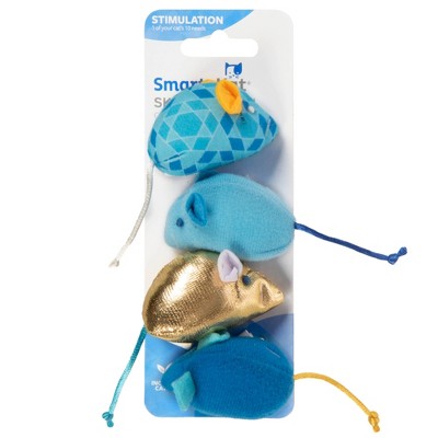 SmartyKat Skitter Mice Hanukkah Plush Catnip Cat Toys Set - 4pk