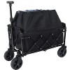 KTMBDW 29.5'' Collapsible Wagons Carts, Heavy Duty Folding Beach Wagon Cart with Wheels, Portable Utility Outdoor Wagon for Camping - 2 of 4