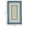 Colonial Mills Montego Braided Runner, Blue Burst 2'x5', Rectangle Shape - 3 of 3