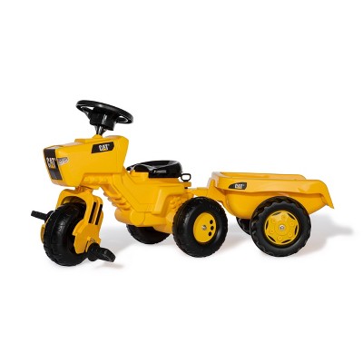 CAT 3 Wheel Trike Pedal Tractor with Removable Hauling Trailer by Rolly Toys