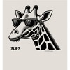 Sup? Giraffe with Sunglasses Adult Long Sleeve Hoodie - 2 of 2