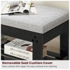 CAVINAS Modern 3-Tier Small Shoe Bench Rock with Cushion & Open Shelves,Multifunctional Storage Bench for Entryway,Living Room - 2 of 4