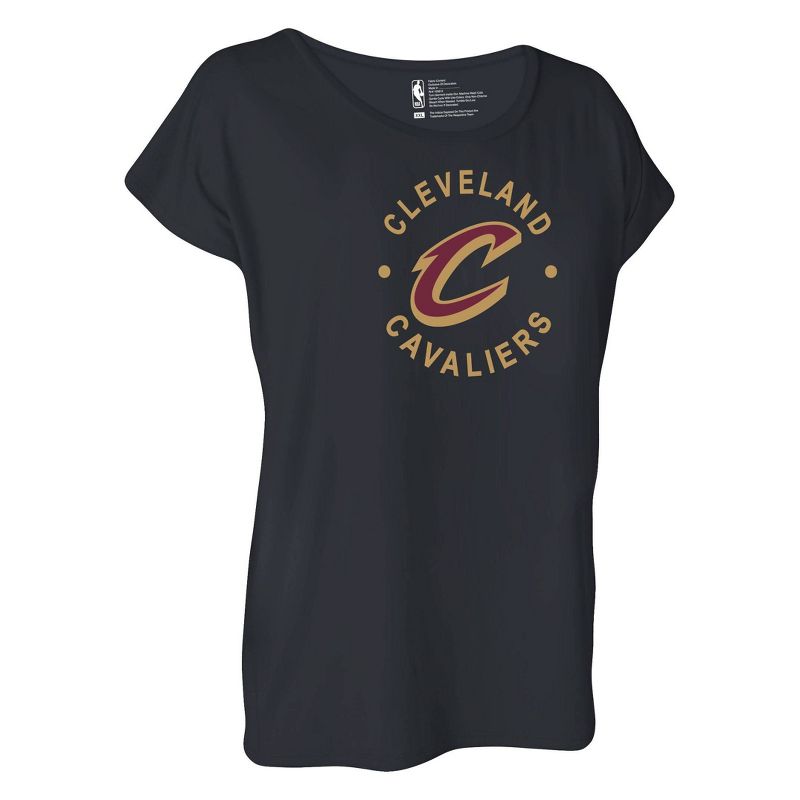 NBA Cleveland Cavaliers Women&#39;s Dolman Short Sleeve T-Shirt, 3 of 5