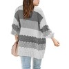 Girls Striped Chunky Cardigan Sweaters  Fall Trendy Color Block Long Sleeve Knit Sweater Coats - 2 of 4
