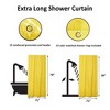 Evideco French Home Goods Extra Long Shower Curtain Polyester 12 Rings 79"L x 71"W - 3 of 4