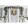 COZONY 24" Prelit Christmas Wreath with Gold Ornaments Pine Cones Antlers & 20 LED Lights Battery Operated for Front Door Holiday Decor - 3 of 4