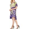 LA LEELA Women's Summer Holiday Casual Short Swing Dress Relaxed Maternity House Wear Dresses Medium/Large Multicolored, Tie Dye Design - 2 of 3