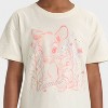 Girls' Bambi Boxy Short Sleeve Graphic T-Shirt - Cream - 2 of 4