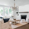 LNC Lupus 6-Lights 31" French Country/Cottage Candle Chandelier,Disressed White Wood and Bronze - 4 of 4