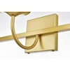 Elegant Lighting Avani 3 light Brass and Clear Bath Sconce - 3 of 4