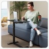 Vynxaria Adjustable Black Coffee Table with Wheels for Bedside and Sofa Use - 3 of 4