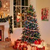 Vivatrees 6 Ft Prelit Artificial Christmas Tree, 15 Lighting Modes with Multi Colors, Metal Stand, Hinged Branches, Xmas Tree for Holiday Decor, Green - 2 of 4