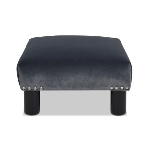 Costway Small Ottoman Footrest Pu Leather Footstool Rectangular Seat Stool  Black : Target